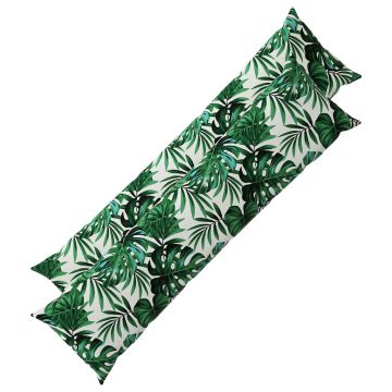 Federa 2 pcs HEERLEN Motivo a Foglie 40 x 145 cm Poliestere