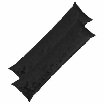 Federa 2 pcs HEERLEN Nero 40 x 145 cm Flanella