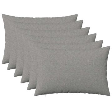 Federa 6 pz HEERLEN Grigio Nuvola 40 x 60 cm Tessuto