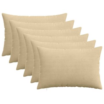 Federa 6 pz HEERLEN Grigio Verde 40 x 60 cm corduroy