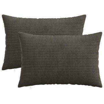 Federa 2 pcs HEERLEN Antracite 40 x 60 cm corduroy