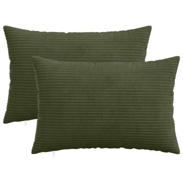 Federa 2 pcs HEERLEN Verde 40 x 60 cm corduroy