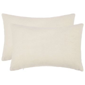 Federa 2 pcs HEERLEN Crema 40 x 60 cm Bouclé
