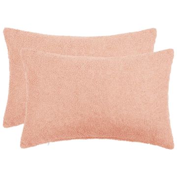 Federa 2 pcs HEERLEN Rosa 40 x 60 cm Bouclé