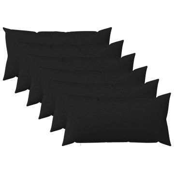 Federa 6 pz HEERLEN Nero 40 x 70 cm Tessuto