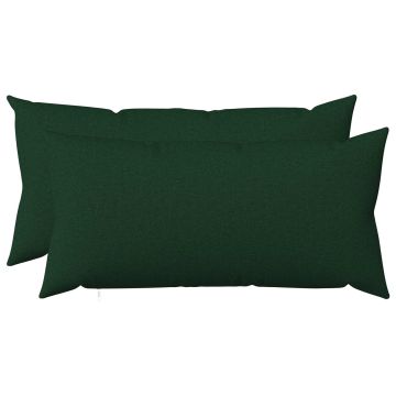 Federa 2 pz HEERLEN Verde Scuro 40 x 70 cm Tessuto