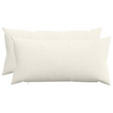 Federa 2 pcs HEERLEN Crema 40 x 70 cm corduroy