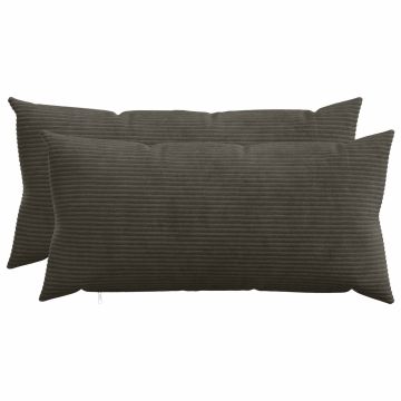 Federa 2 pcs HEERLEN Antracite 40 x 70 cm corduroy