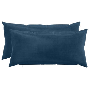 Federa 2 pcs HEERLEN Blu navy 40 x 70 cm corduroy