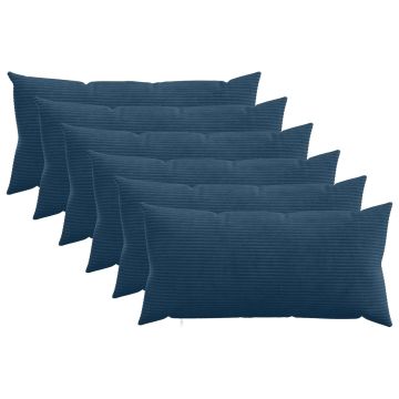Federa 6 pcs HEERLEN Blu navy 40 x 70 cm corduroy