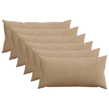 Federa 6 pcs HEERLEN Marrone 40 x 70 cm corduroy