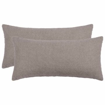 Federa 2 pcs HEERLEN Grigio Chiaro 40 x 70 cm Bouclé