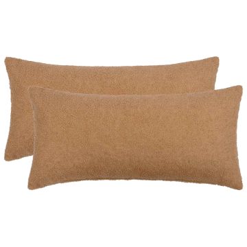 Federa 2 pcs HEERLEN Beige 40 x 70 cm Bouclé