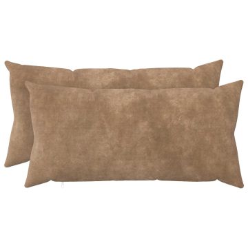 Federa 2 pcs HEERLEN Tortora 40 x 70 cm Fleece in microfibra