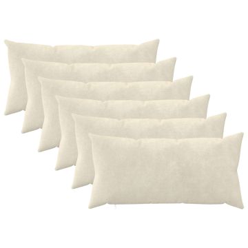 Federa 6 pcs HEERLEN Crema 40 x 70 cm Fleece in microfibra
