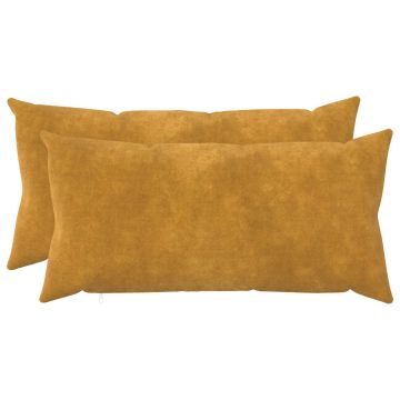 Federa 2 pcs HEERLEN Giallo 40 x 70 cm Fleece in microfibra