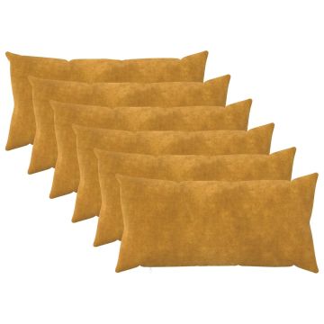 Federa 6 pcs HEERLEN Giallo 40 x 70 cm Fleece in microfibra