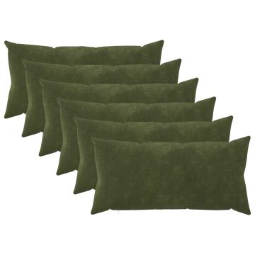 Federa 6 pcs HEERLEN Verde 40 x 70 cm Fleece in microfibra