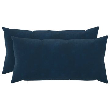 Federa 2 pcs HEERLEN Blu 40 x 70 cm Fleece in microfibra