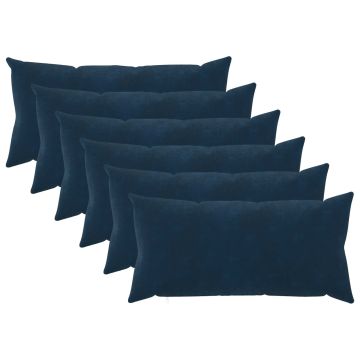 Federa 6 pcs HEERLEN Blu 40 x 70 cm Fleece in microfibra