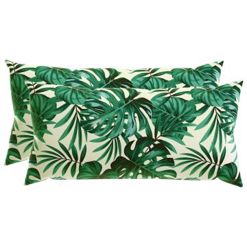Federa 2 pcs HEERLEN Motivo a Foglie 40 x 70 cm Poliestere