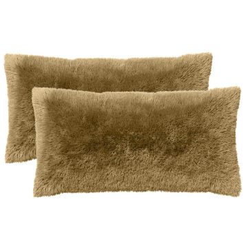 Federa 2 pcs HEERLEN Verde chiaro 40 x 70 cm Fleece PV