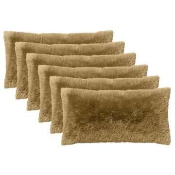 Federa 6 pcs HEERLEN Verde chiaro 40 x 70 cm Fleece PV