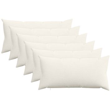 Federa 6 pcs HEERLEN Crema 40 x 80 cm corduroy