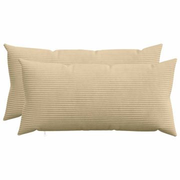 Federa 2 pz HEERLEN Grigio Verde 40 x 80 cm corduroy