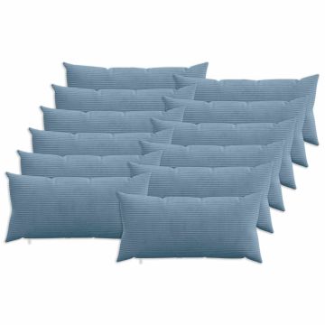 Federa 12 pcs HEERLEN Blu 40 x 80 cm corduroy