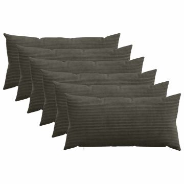 Federa 6 pcs HEERLEN Antracite 40 x 80 cm corduroy