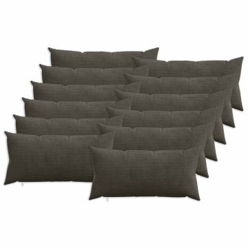 Federa 12 pcs HEERLEN Antracite 40 x 80 cm corduroy