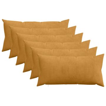 Federa 6 pcs HEERLEN Giallo 40 x 80 cm corduroy