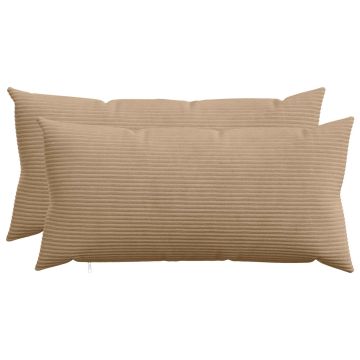 Federa 2 pcs HEERLEN Marrone 40 x 80 cm corduroy