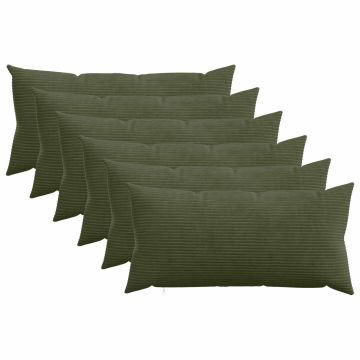 Federa 6 pcs HEERLEN Verde 40 x 80 cm corduroy