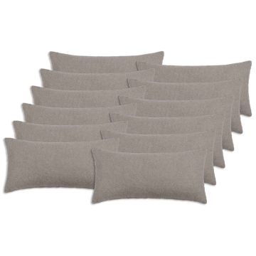 Federa 12 pcs HEERLEN Grigio Chiaro 40 x 80 cm Bouclé