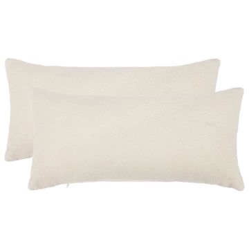 Federa 2 pcs HEERLEN Crema 40 x 80 cm Bouclé