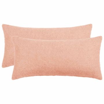 Federa 2 pcs HEERLEN Rosa 40 x 80 cm Bouclé