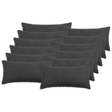 Federa 12 pcs HEERLEN Grigio Scuro 40 x 80 cm Bouclé