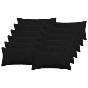 Federa 12 pcs HEERLEN Nero 40 x 80 cm Bouclé