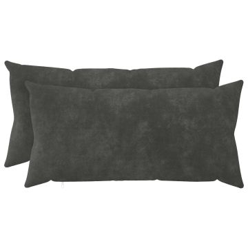Federa 2 pcs HEERLEN Antracite 40 x 80 cm Fleece in microfibra