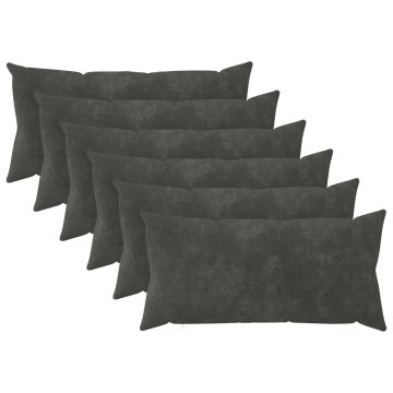 Federa 6 pcs HEERLEN Antracite 40 x 80 cm Fleece in microfibra
