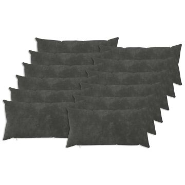 Federa 12 pcs HEERLEN Antracite 40 x 80 cm Fleece in microfibra