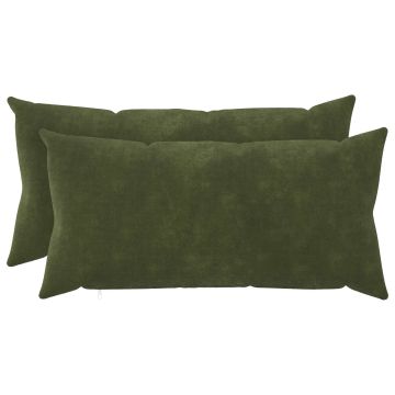 Federa 2 pcs HEERLEN Verde 40 x 80 cm Fleece in microfibra