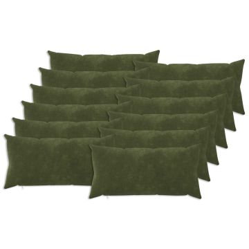 Federa 12 pcs HEERLEN Verde 40 x 80 cm Fleece in microfibra
