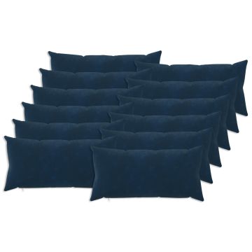 Federa 12 pcs HEERLEN Blu 40 x 80 cm Fleece in microfibra