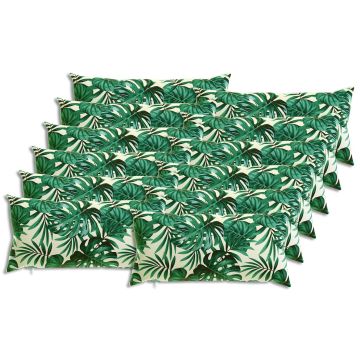 Federa 12 pcs HEERLEN Motivo a Foglie 40 x 80 cm Poliestere