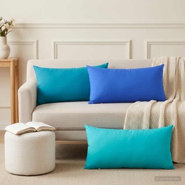 Federa 6 pcs HEERLEN Turchese 40 x 80 cm Poliestere
