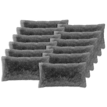 Federa 12 pcs HEERLEN Grigio Chiaro 40 x 80 cm Fleece PV
