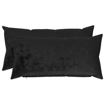 Federa 2 pcs HEERLEN Nero 40 x 80 cm Flanella